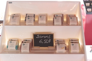 Savons de la savonnerie artisanale Saponaria, présente à la Valorifête 2012